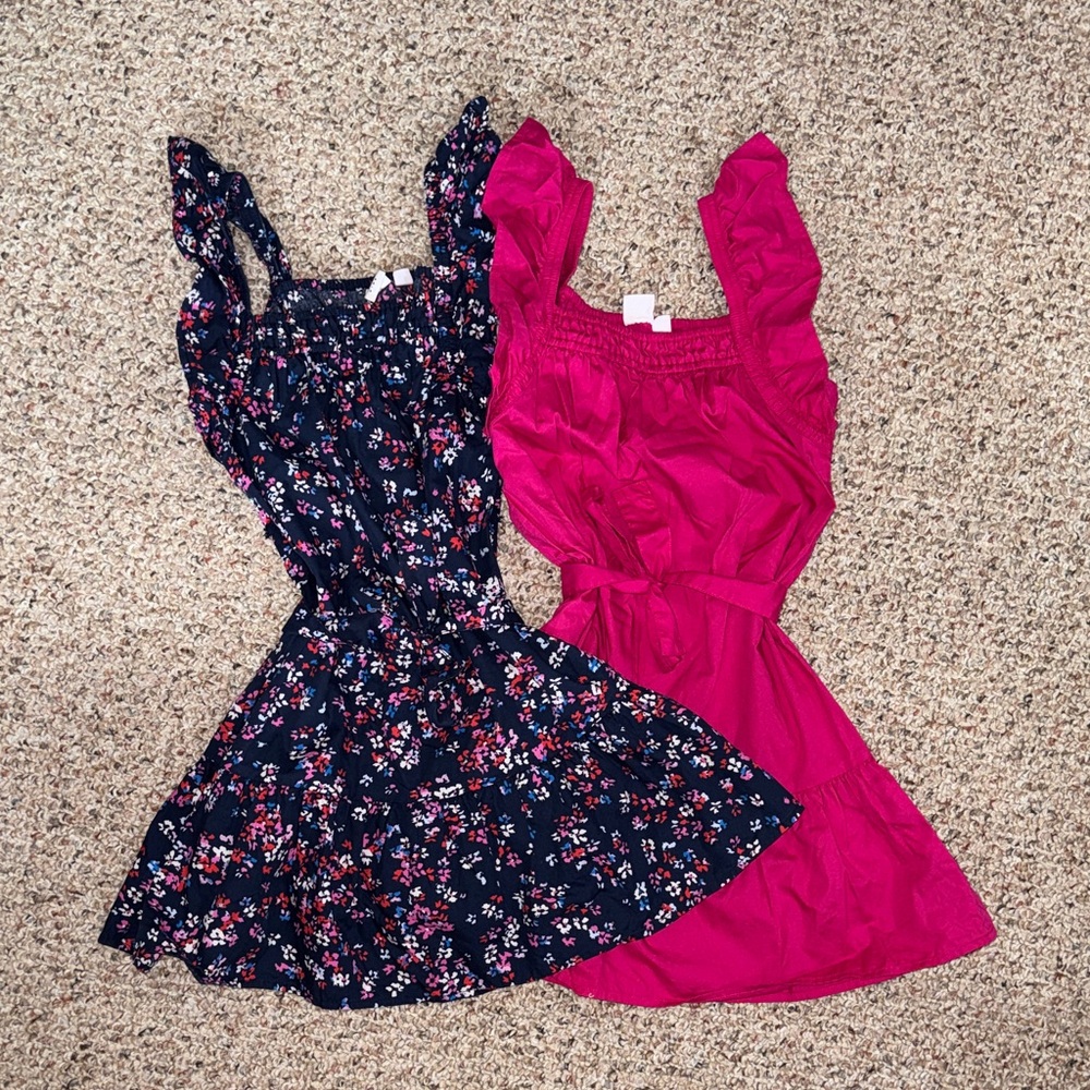 GAP Kids Dresses in Navy Floral and Bright Pink- Bundle